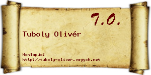 Tuboly Olivér névjegykártya