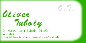 oliver tuboly business card