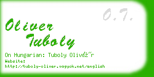 oliver tuboly business card
